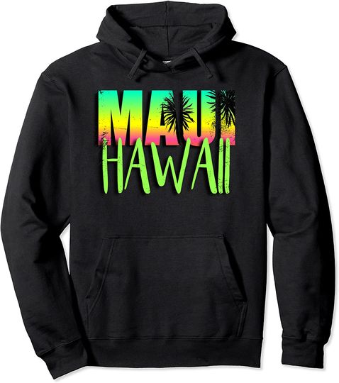 Discover Maui Hawaii Vintage Sunset Vacation Hoodie