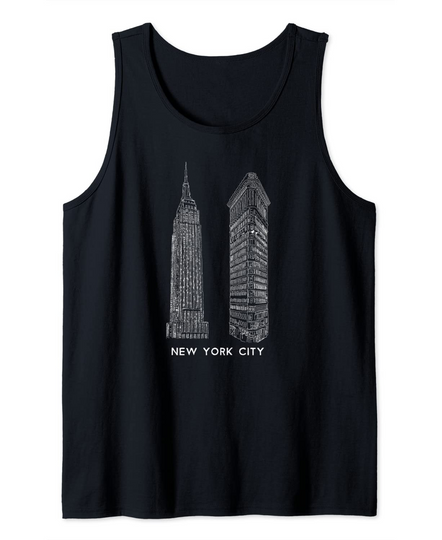 Discover Empire State Flatiron Building New York Tank Top