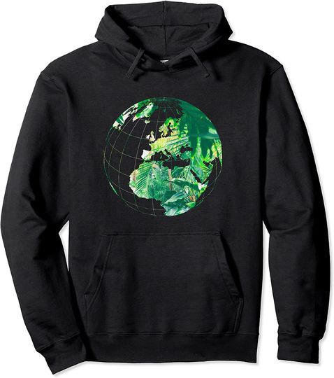 Discover Tropical Forest View in a Globe Biosphere Wilderness Park Pullover Hoodie