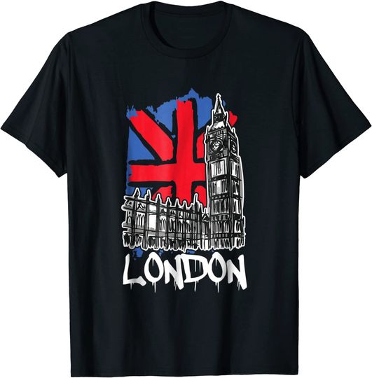 Discover Vintage London England Westminster Palace Big Ben T-Shirt