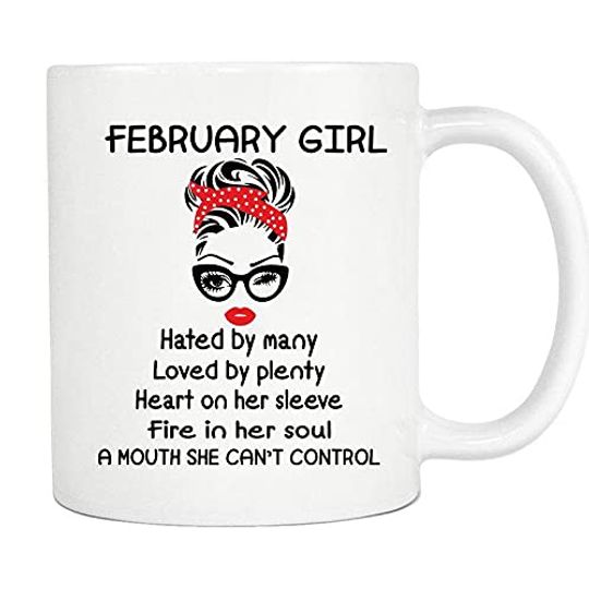 Discover February Girl Mug - Vintage Mug for husband, wife, boyfriend, girlfriend, birthday, christmas