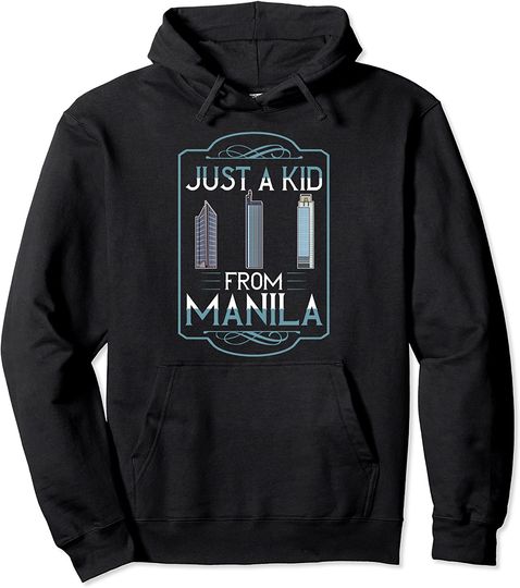 Discover Manila Philippines City Skyline Map Travel Pullover Hoodie