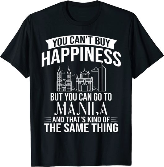 Discover Manila Philippines City Skyline Map Travel T-Shirt