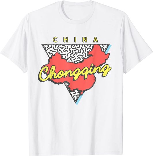 Discover Chongqing China Vintage Triangle T-Shirt