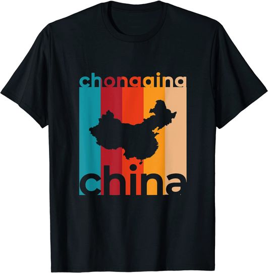 Discover Chongqing China Retro Cutout T-Shirt