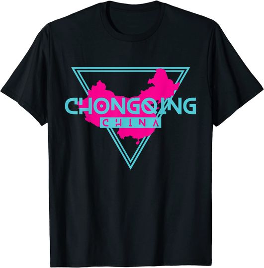 Discover Chongqing China Retro Triangle T-Shirt