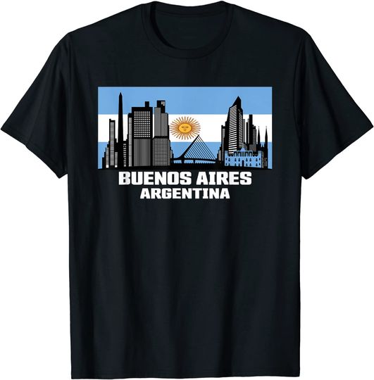 Discover Buenos Aires Argentina Skyline T-Shirt
