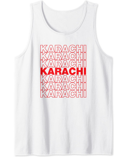 Discover Karachi Thank You Bag Tank Top