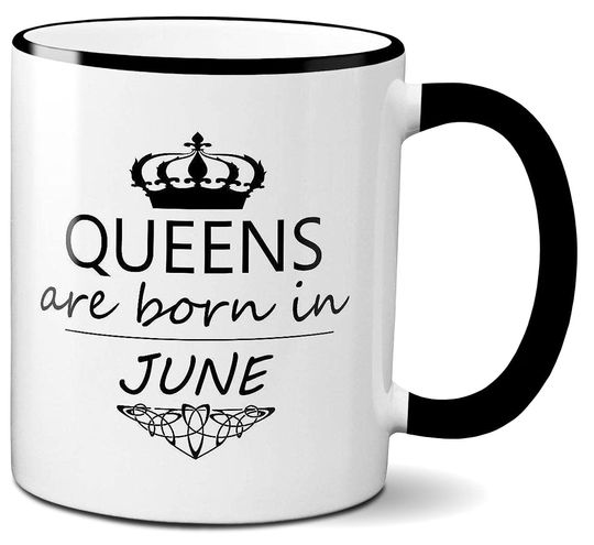 Discover June Queen Coffee Mug Birthday Gift for Her June Baby Ceramic Tea Cup