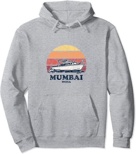 Discover Mumbai Vintage Boating 70s Pullover Hoodie