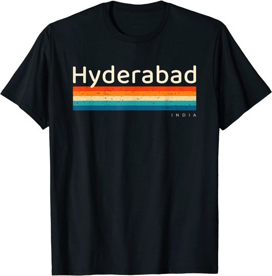 Discover Hyderabad India Retro Design T Shirt