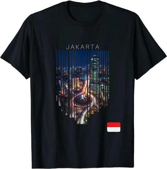 Discover Jakarta Indonesia Flag T Shirt