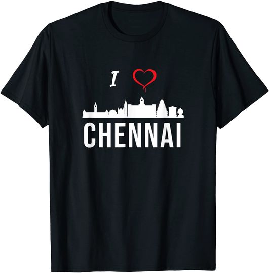 Discover I love Chennai Madras Tamil Tamilnadu T Shirt