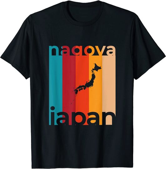 Discover Nagoya Japan Retro Cutout Souvenir T Shirt