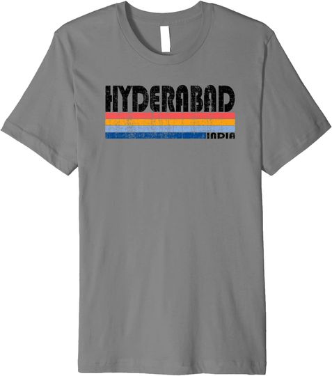 Discover Vintage 70s 80s Style Hyderabad India Premium T Shirt