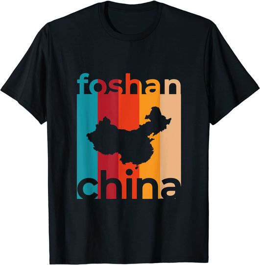 Discover Foshan China Retro Cutout Souvenir Vintage T-Shirt