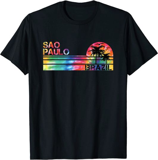 Discover Sao Paulo Brazil Tie Dye Vintage T-Shirt