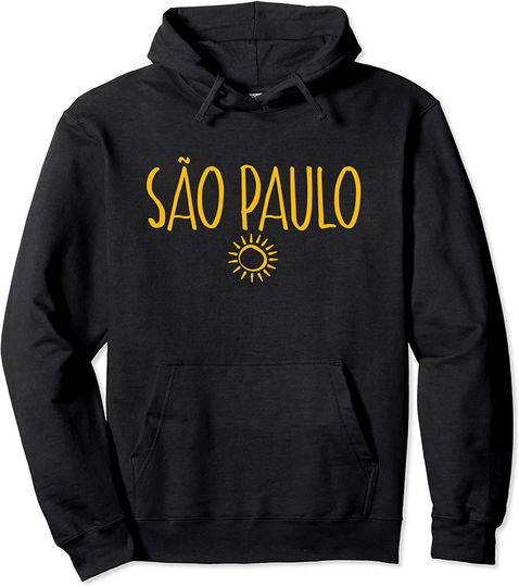 Discover Sao Paulo Brazil Sun Print Pullover Hoodie