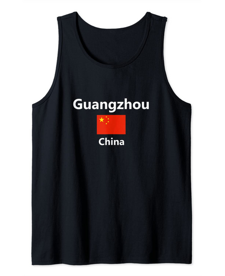 Discover Guangzhou China Chinese Flag City Tourist Tank Top