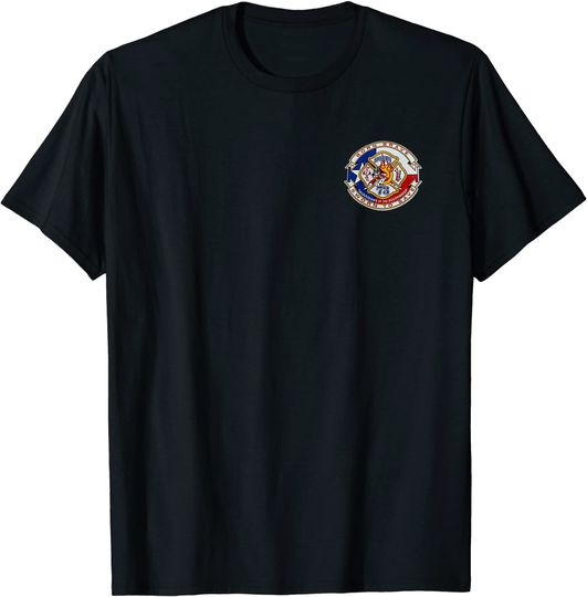 Discover Houston Fire Station 73 Original Patch Square Letters T-Shirt