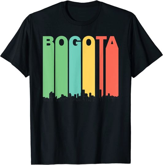 Discover Vintage Bogota Colombia Skyline Cityscape T-Shirt