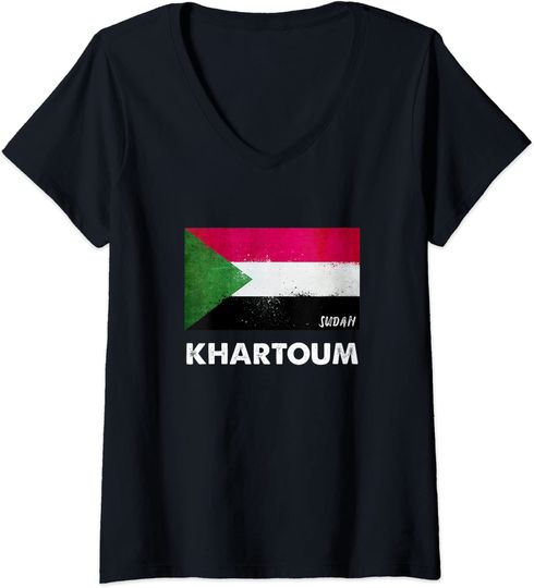 Discover Khartoum Sudan V-Neck T-Shirt
