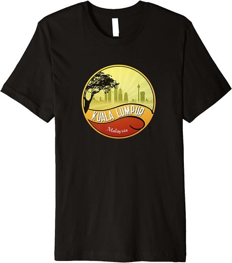 Discover Kuala Lumpur Malaysia Skyline Retro Silhouette T Shirt