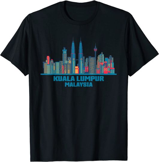 Discover Kuala Lumpur Malaysia Colorful T Shirt