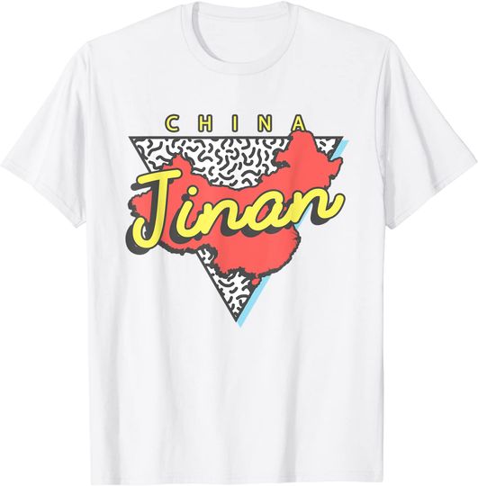 Discover Jinan China Souvenirs Vintage Retro Triangle T-Shirt