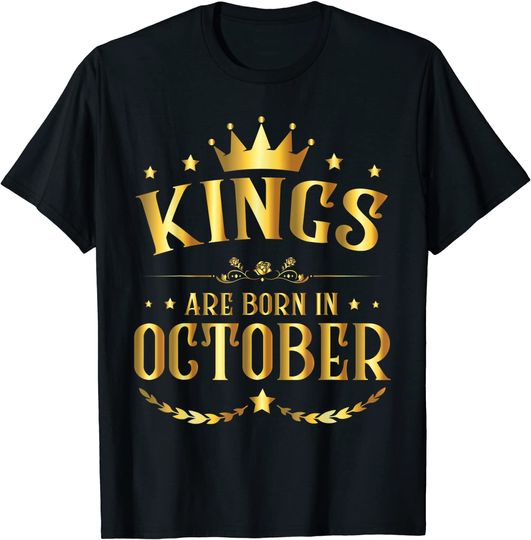 Discover Kings Are Born In October T-Shirt