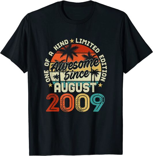 Discover 12th Birthday Vintage August 2009 12 Years Old Boys Girls T-Shirt