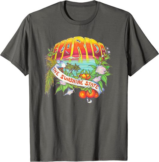 Discover Florida The Sunshine State Vintage T Shirt