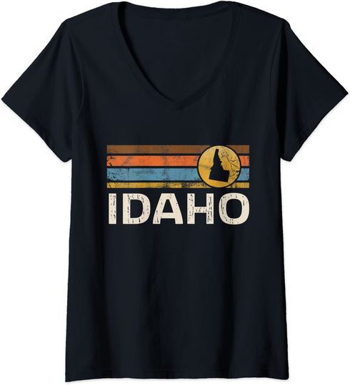 Discover Graphic Tee Idaho US State Map T Shirt