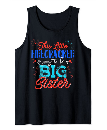 Discover Pregnancy Announcement Big Sister Girl Tank Top