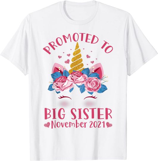 Discover Promoted To Big Sisters November 2021 Announcements T-Shirt