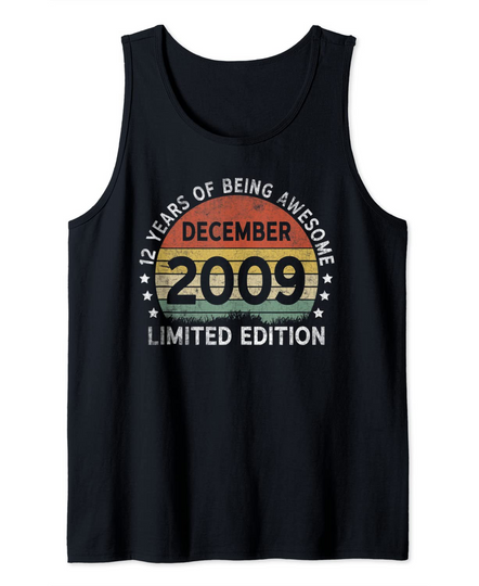 Discover December 12th Retro 12 Years Old Birthday Tank Top