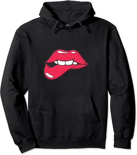 Discover Red Lips Good For Kissing French Kisses Good Kisser Pullover Hoodie