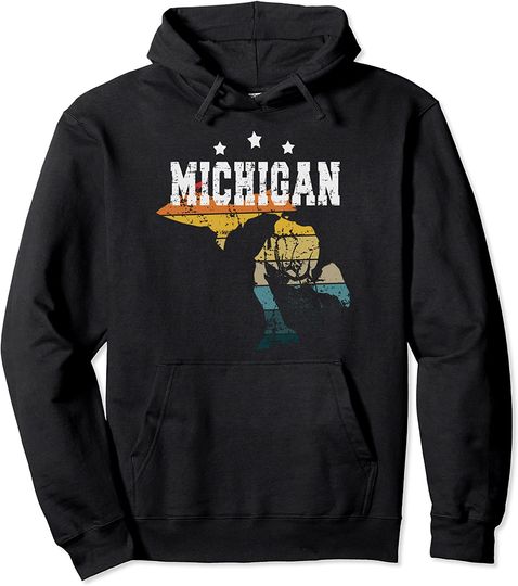 Discover Vintage Michigan Hunter Pullover Hoodie