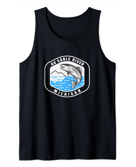 Discover Au Sable River Michigan Fly Fishing Tank Top