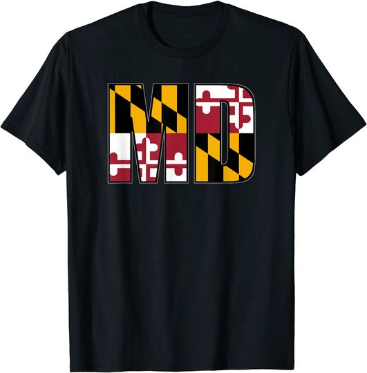 Discover Maryland State Flag Md Baltimore Pride T Shirt