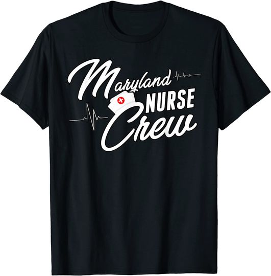 Discover Maryland Nurse USA State Pride T Shirt
