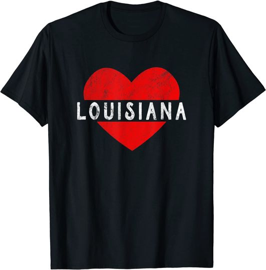 Discover I Love Louisiana USA State T Shirt