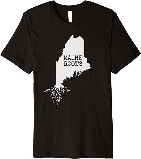 Discover Maine Roots State Map Gift Premium T Shirt