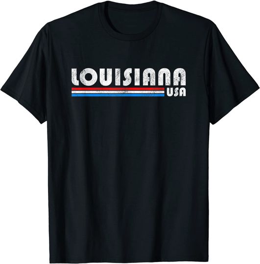 Discover Louisiana USA Retro Vintage State T Shirt