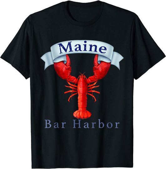 Discover Maine State Bar Harbor Lobster T Shirt