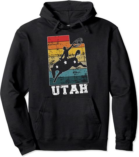 Discover Vintage Utah Cowboy Pullover Hoodie