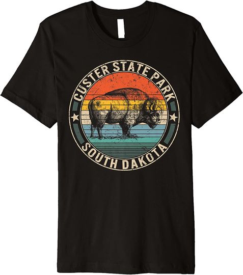 Discover Custer State Park Buffalo Roundup South Dakota Hills Bison T-Shirt