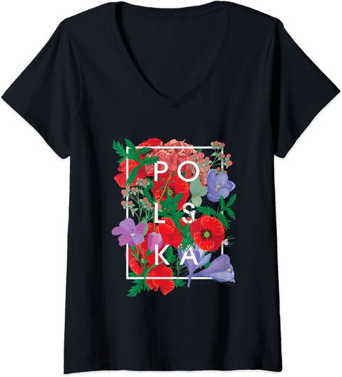 Discover Flowers of Poland Word Art T Shirt