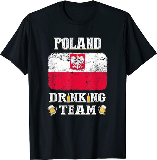 Discover Poland Drinking Team T Shirt