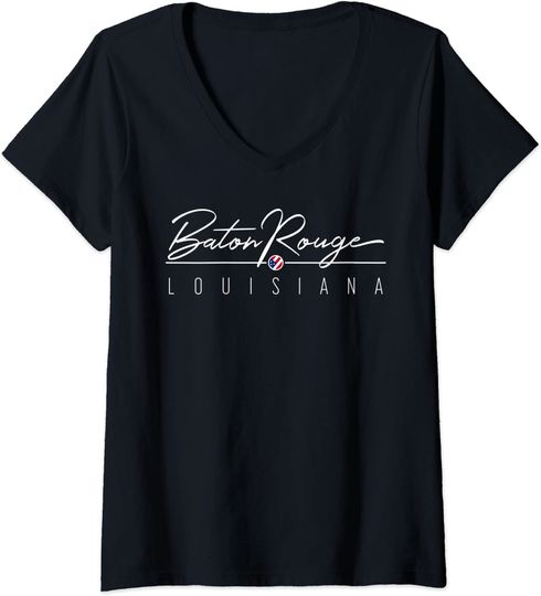 Discover Baton Rouge LA V-Neck T-Shirt